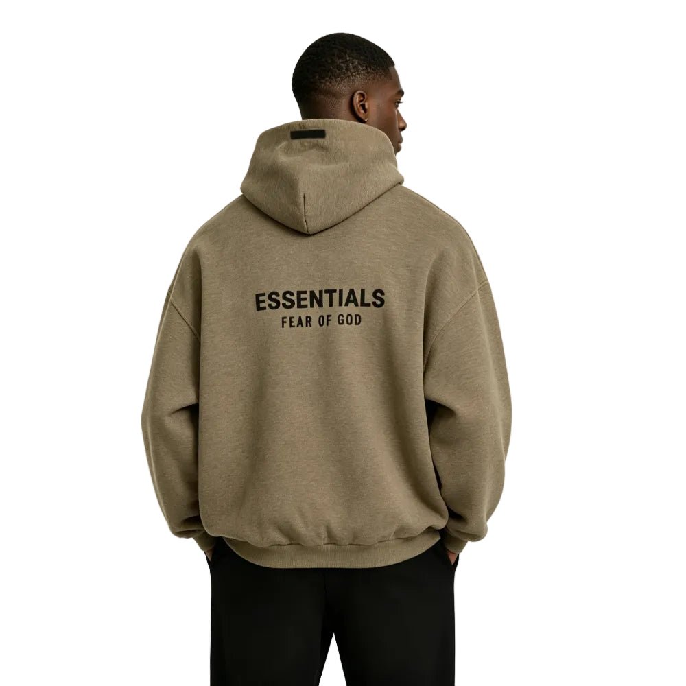 Fear of God Essentials Fleece Hoodie II Heather Gray FW24 - AFewVibe
