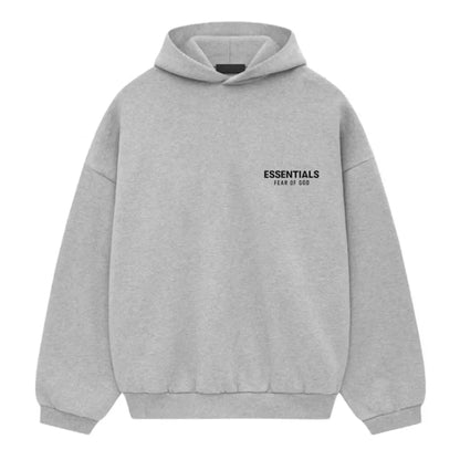 Fear of God Essentials Fleece Hoodie II Light Heather Gray FW24 - Afewvibe