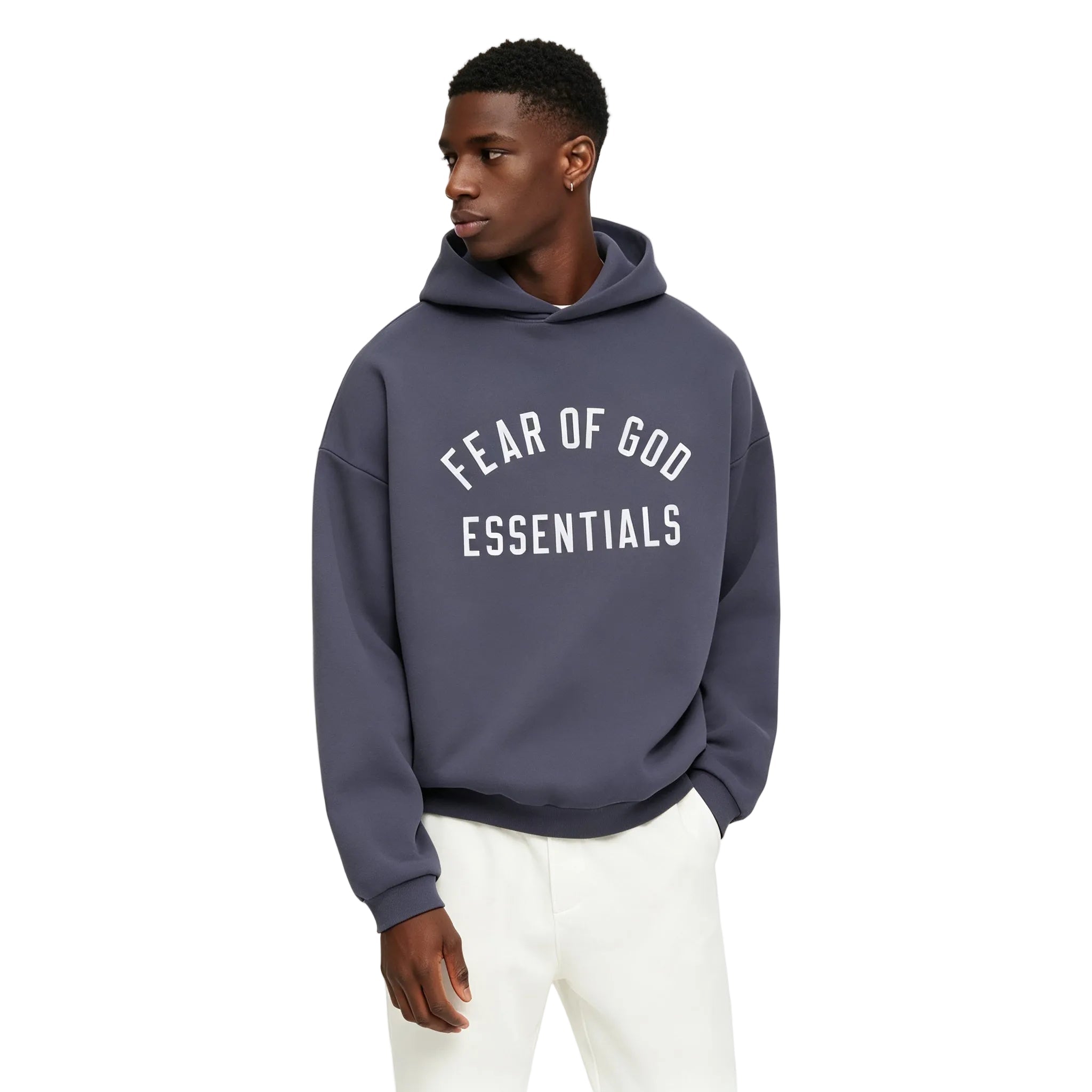 Fear of God Essentials Fleece Hoodie Marine – AFewVibe