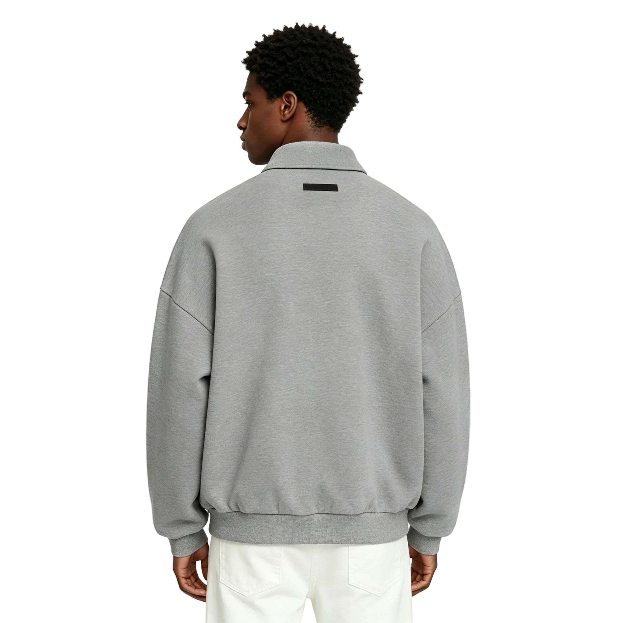 Fear of God Essentials Fleece Polo Dark Heather - AFewVibe