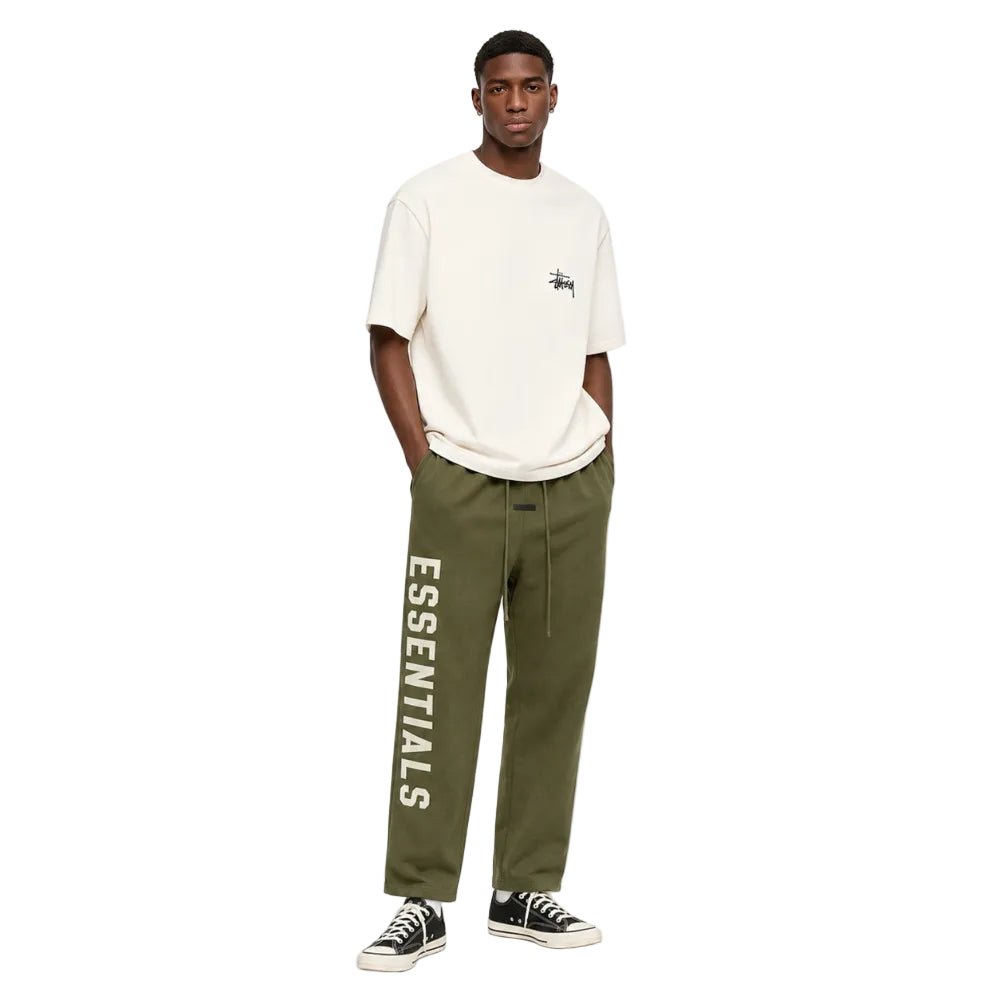 Fear of God Essentials Fleece Relaxed Sweatpant Military - AFewVibe