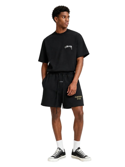 Fear of God Essentials Fleece Soccer Short Black - AFewVibe