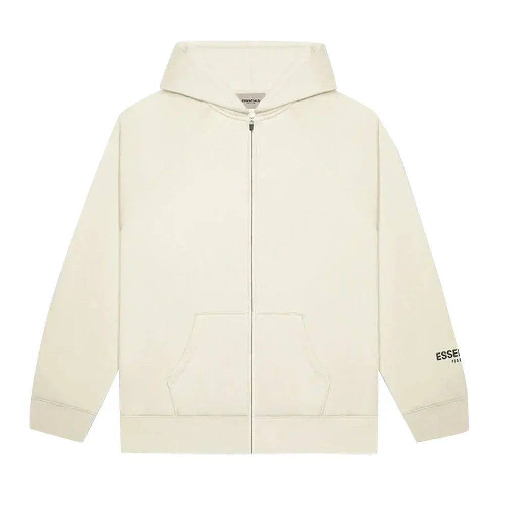 Fear of God Essentials Full Zip Hoodie Cream - Afewvibe