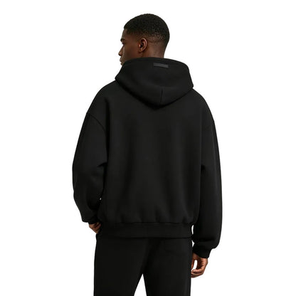Fear of God Essentials Heavy Fleece Vintage Shrunken Hoodie Black - AFewVibe