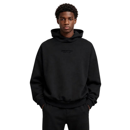 Fear of God Essentials Hoodie Jet Black FW23 - AFewVibe