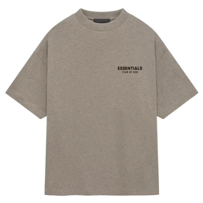 Fear Of God Essentials Jersey Crewneck Tee Heather Grey - AFewVibe