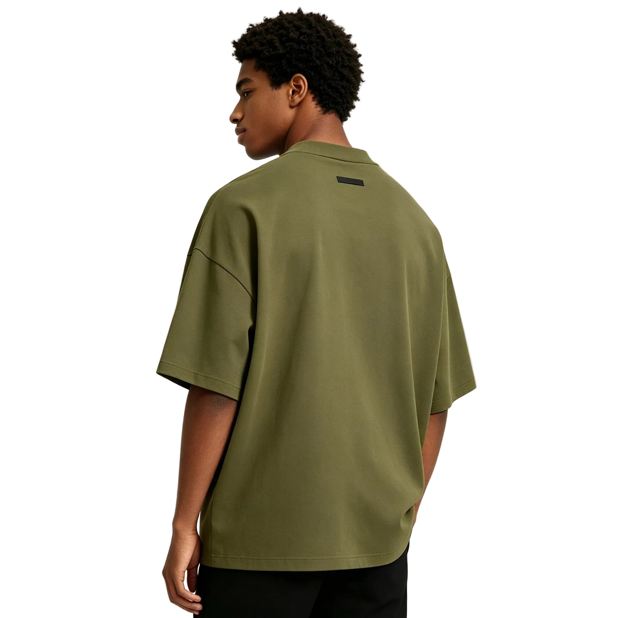 Fear of God Essentials Jersey Crewneck Tee Military – AFewVibe