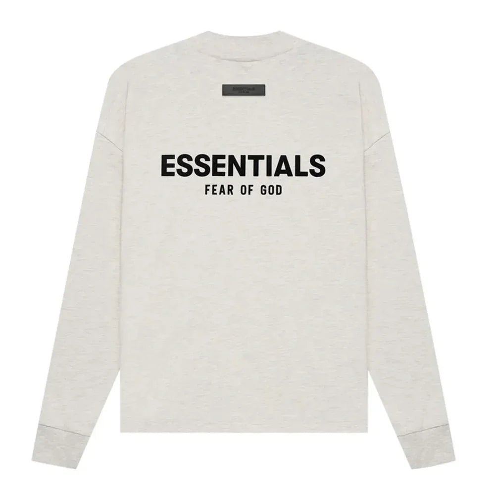 Fear of God Essentials Long Sleeve Tee Light Oatmeal - Afewvibe