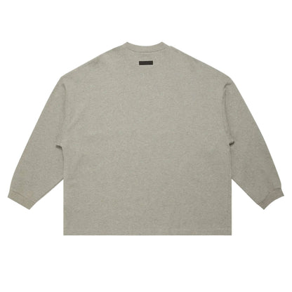 Fear of God Essentials Long Sleeve TShirt Dark Heather Oatmeal - AFewVibe