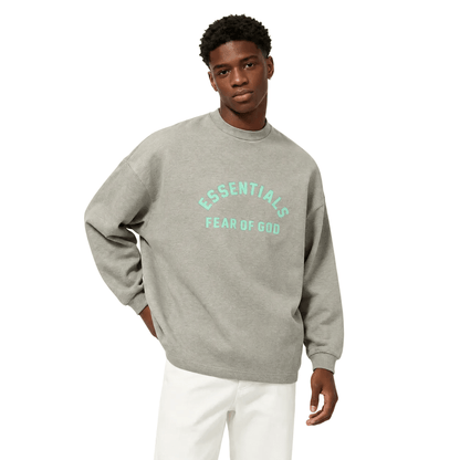 Fear of God Essentials Long Sleeve TShirt Dark Heather Oatmeal - AFewVibe