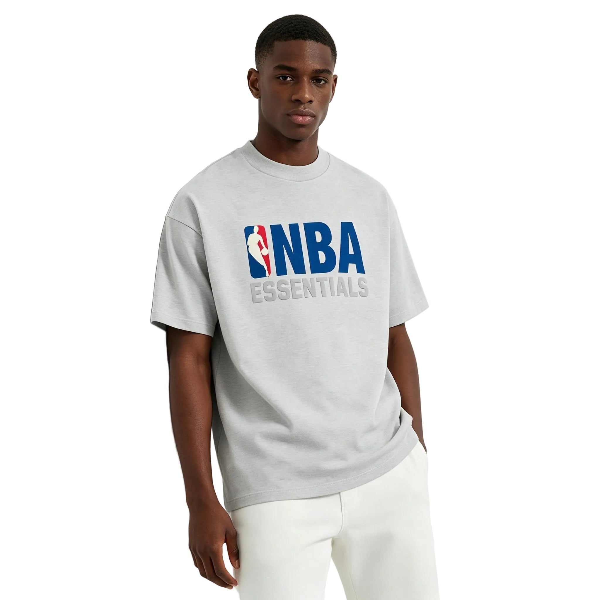 Fear of God Essentials NBA Tee Light Heather – AFewVibe