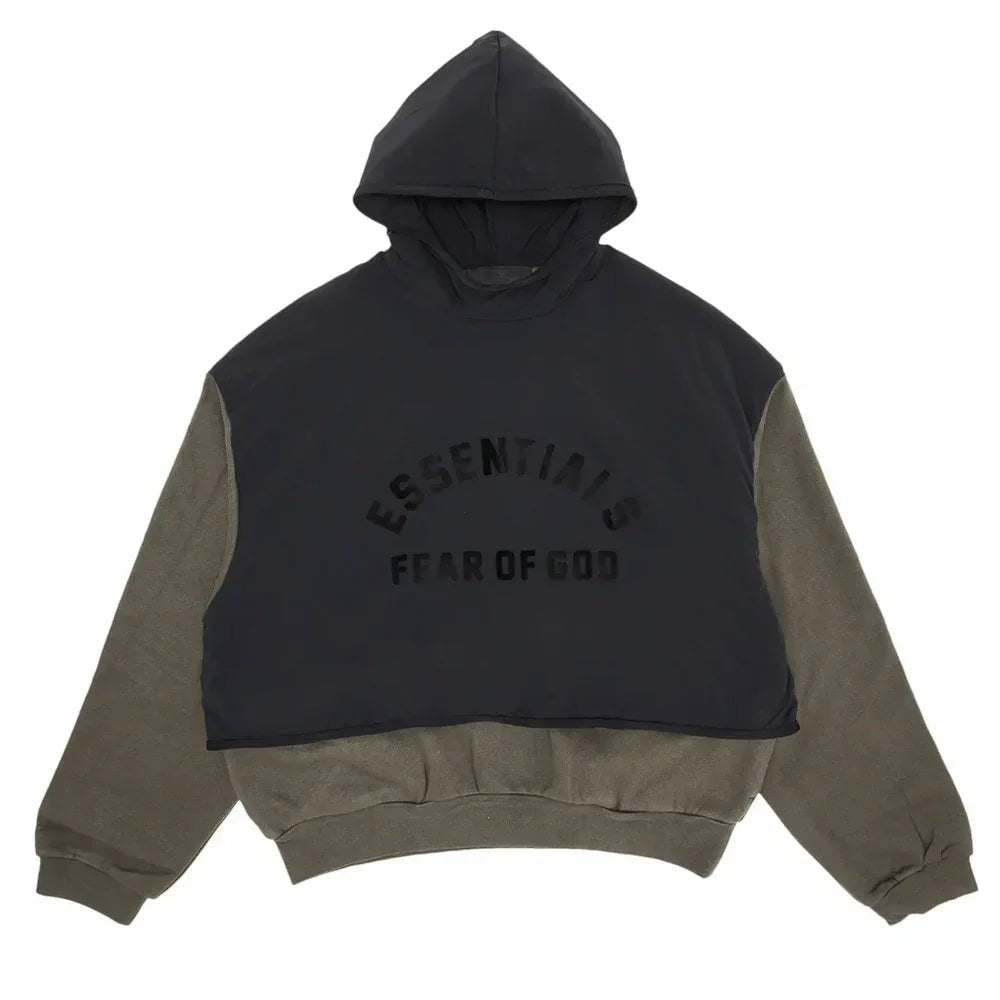 Fear of God Essentials Nylon Fleece Hooded Sweater Ink/Jet Black - Afewvibe