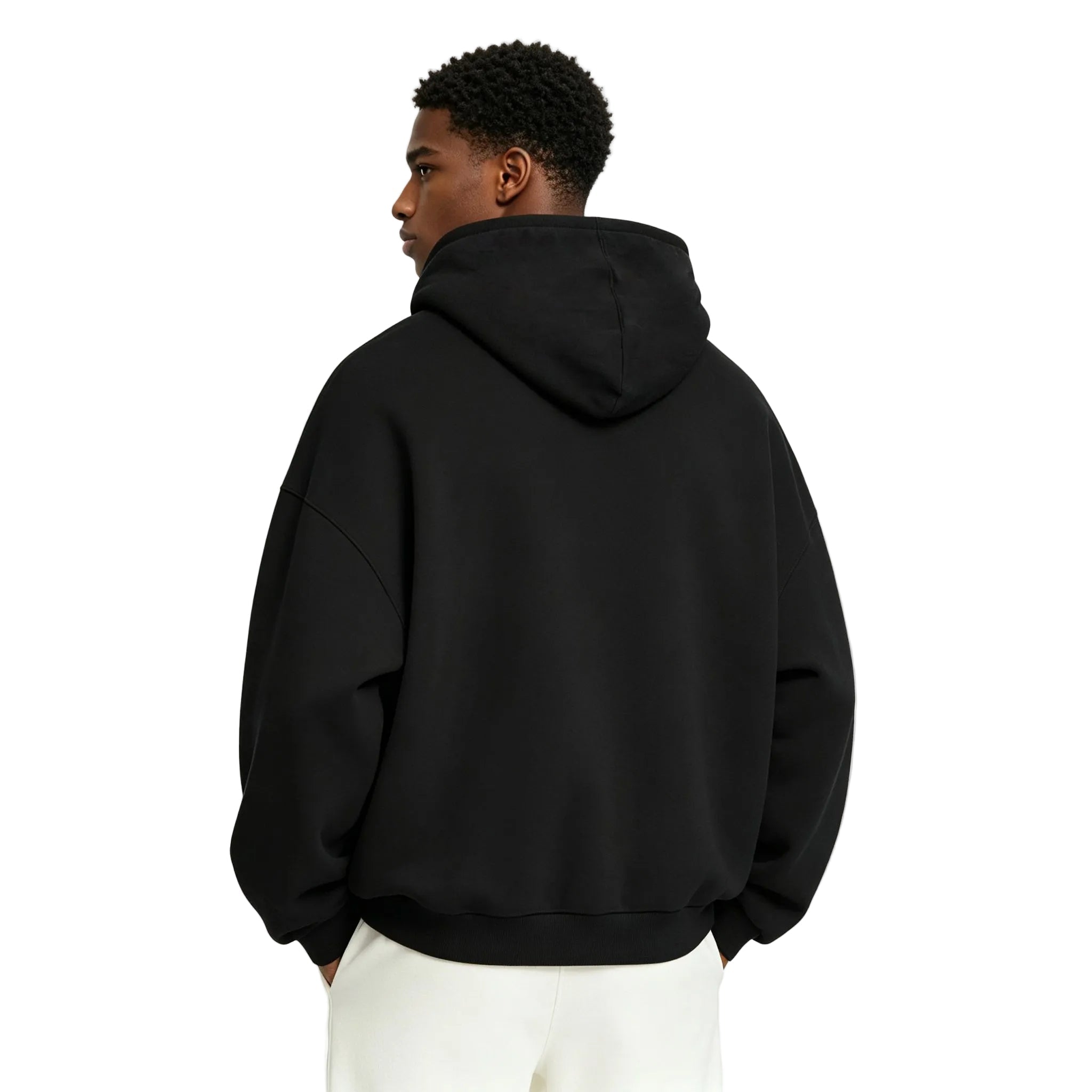 Fear of God Essentials Nylon Fleece Hoodie Jet Black Jet Black - AFewVibe