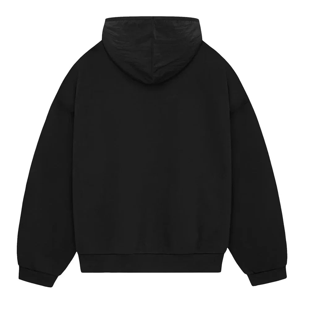 Fear of God Essentials Nylon Fleece Hoodie Jet Black/Jet Black - Afewvibe