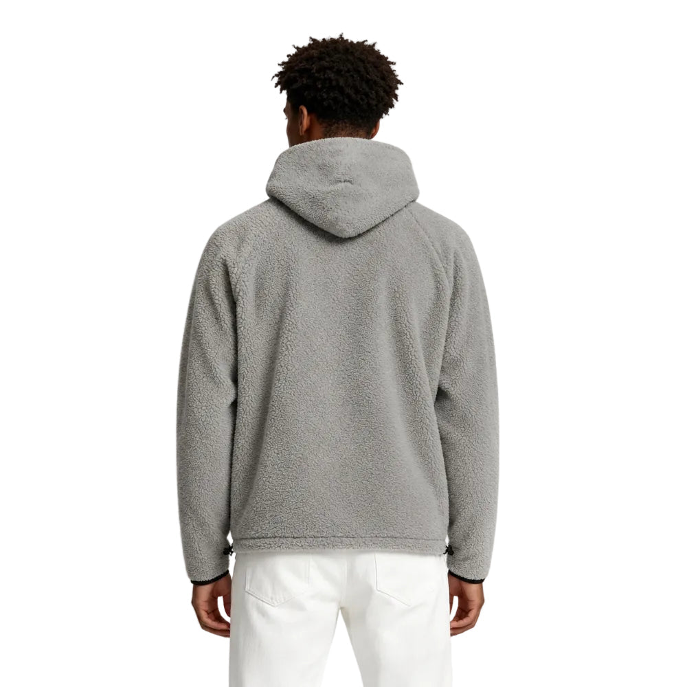 Fear of God Essentials Polar Fleece Half Zip Hoodie Dark Oatmeal - AFewVibe
