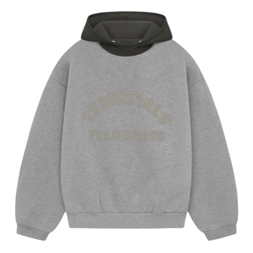 Fear of God Essentials SS24 Nylon Fleece Hoodie Dark Heather - AFewVibe
