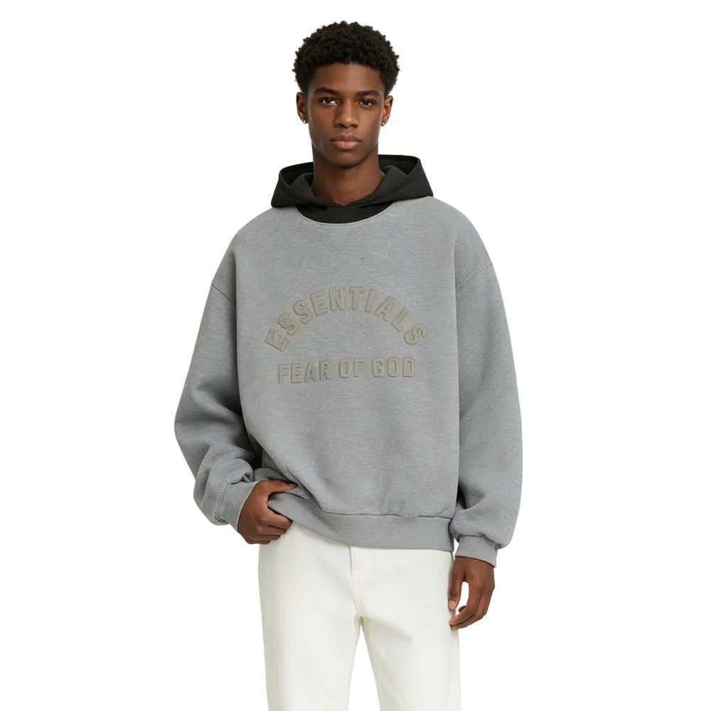 Fear of God Essentials SS24 Nylon Fleece Hoodie Dark Heather - AFewVibe