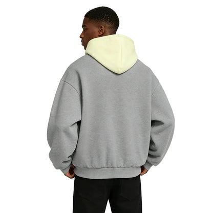 Fear of God Essentials SS24 Nylon Fleece Hoodie Dark Heather Oatmeal Garden Yellow - AFewVibe