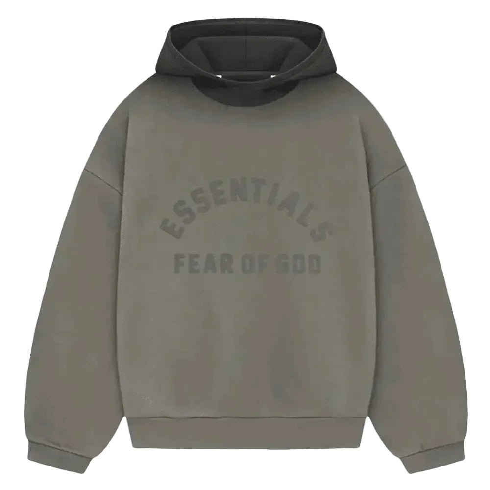 Fear of God Essentials SS24 Nylon Fleece Hoodie Ink Jet Black - AFewVibe