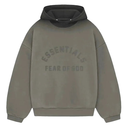 Fear of God Essentials SS24 Nylon Fleece Hoodie Ink Jet Black - AFewVibe
