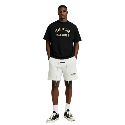 Fear of God Essentials Sweatshort Light Oatmeal - AFewVibe