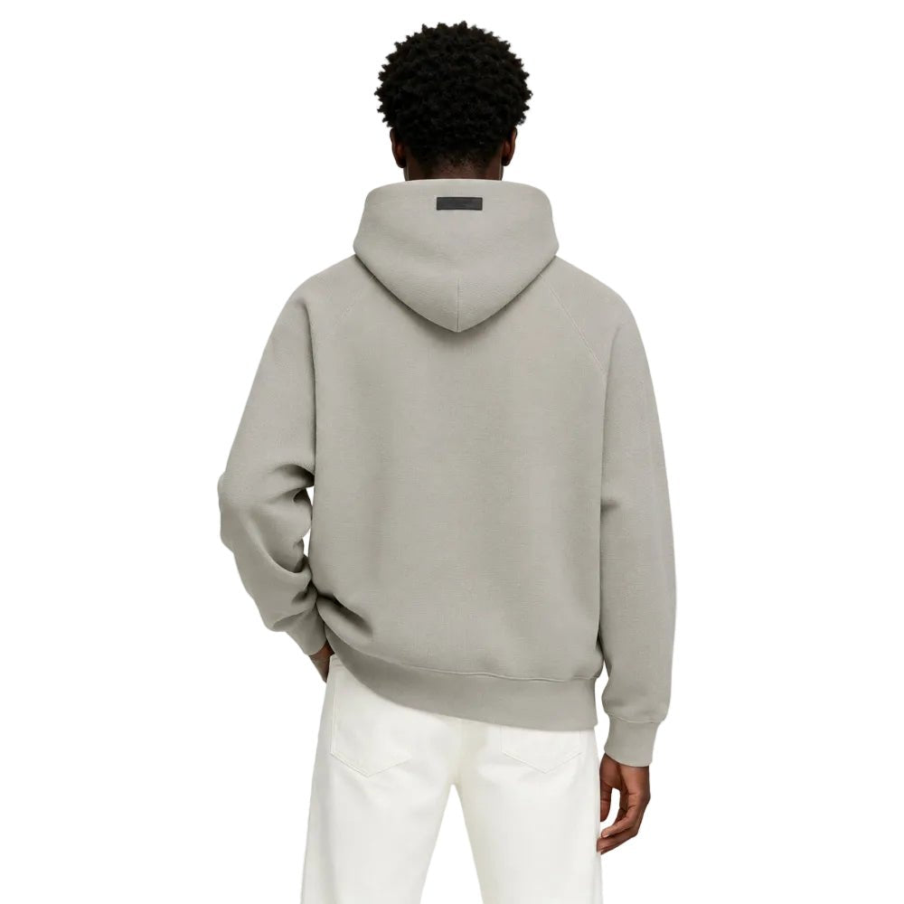 Fear Of God Essentials Waffle Raglan Hoodie Seal - AFewVibe
