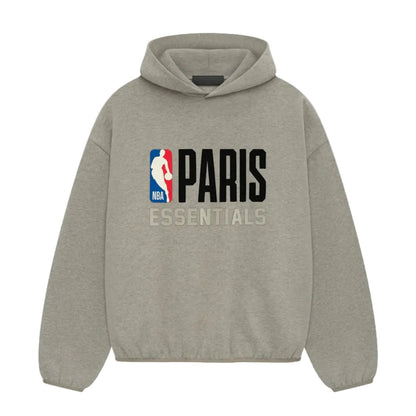 Fear of God Essentials x NBA Paris Hoodie Warm Heather - AFewVibe