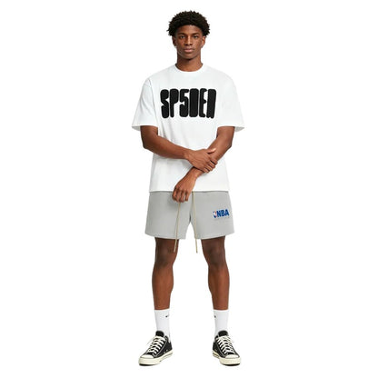 Fear of God Essentials x NBA Sweatshorts Light Heather - AFewVibe