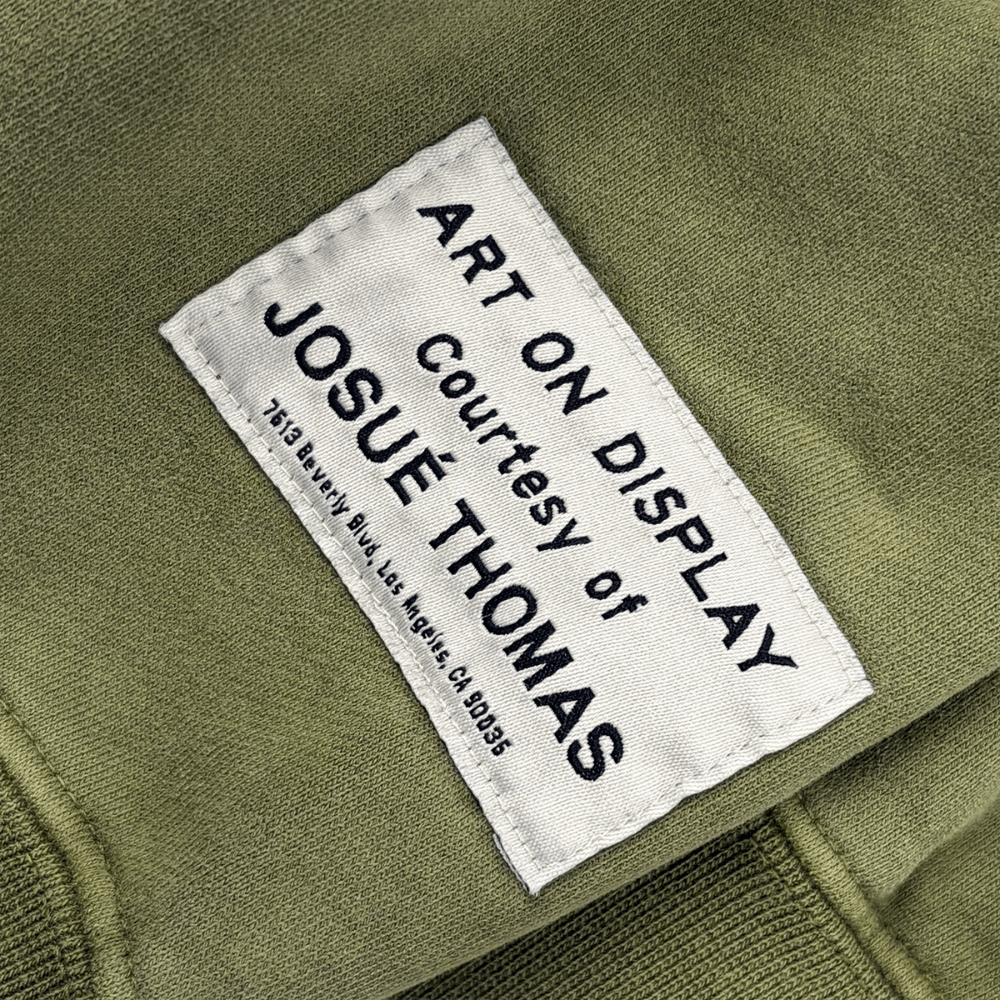 Gallery Dept. 90s Logo Zip Up Hoodie Olive - AFewVibe