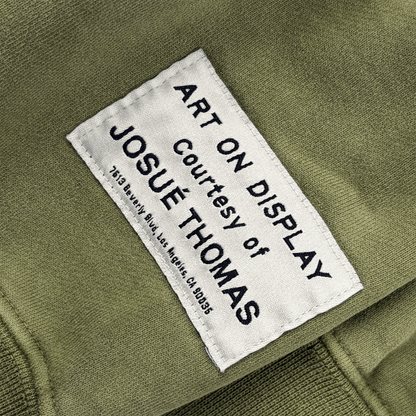 Gallery Dept. 90s Logo Zip Up Hoodie Olive - AFewVibe