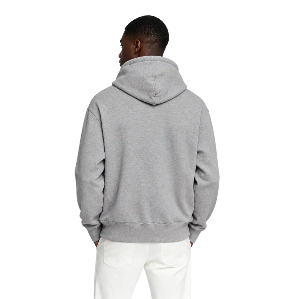 Gallery Dept. Center Logo Hoodie Heather Grey Black - AFewVibe