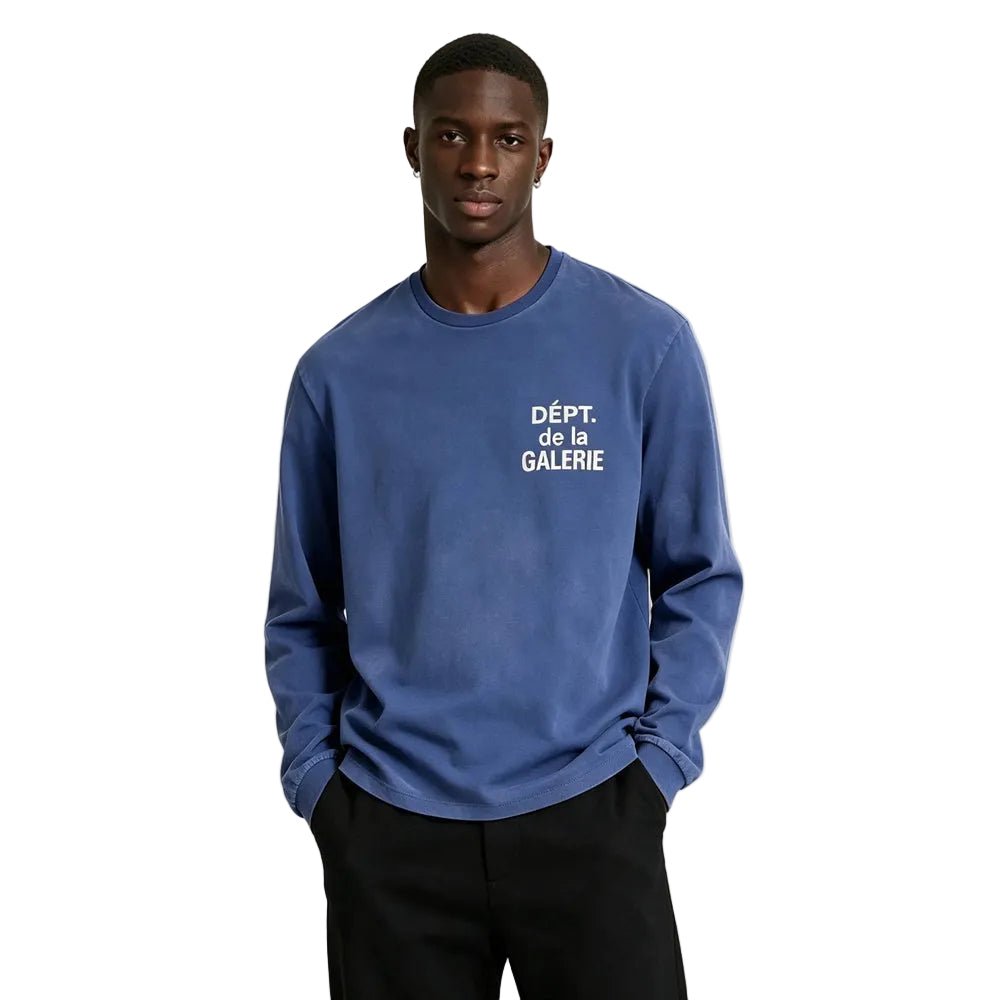 Gallery Dept. French Long-Sleeve Tee Navy - AFewVibe
