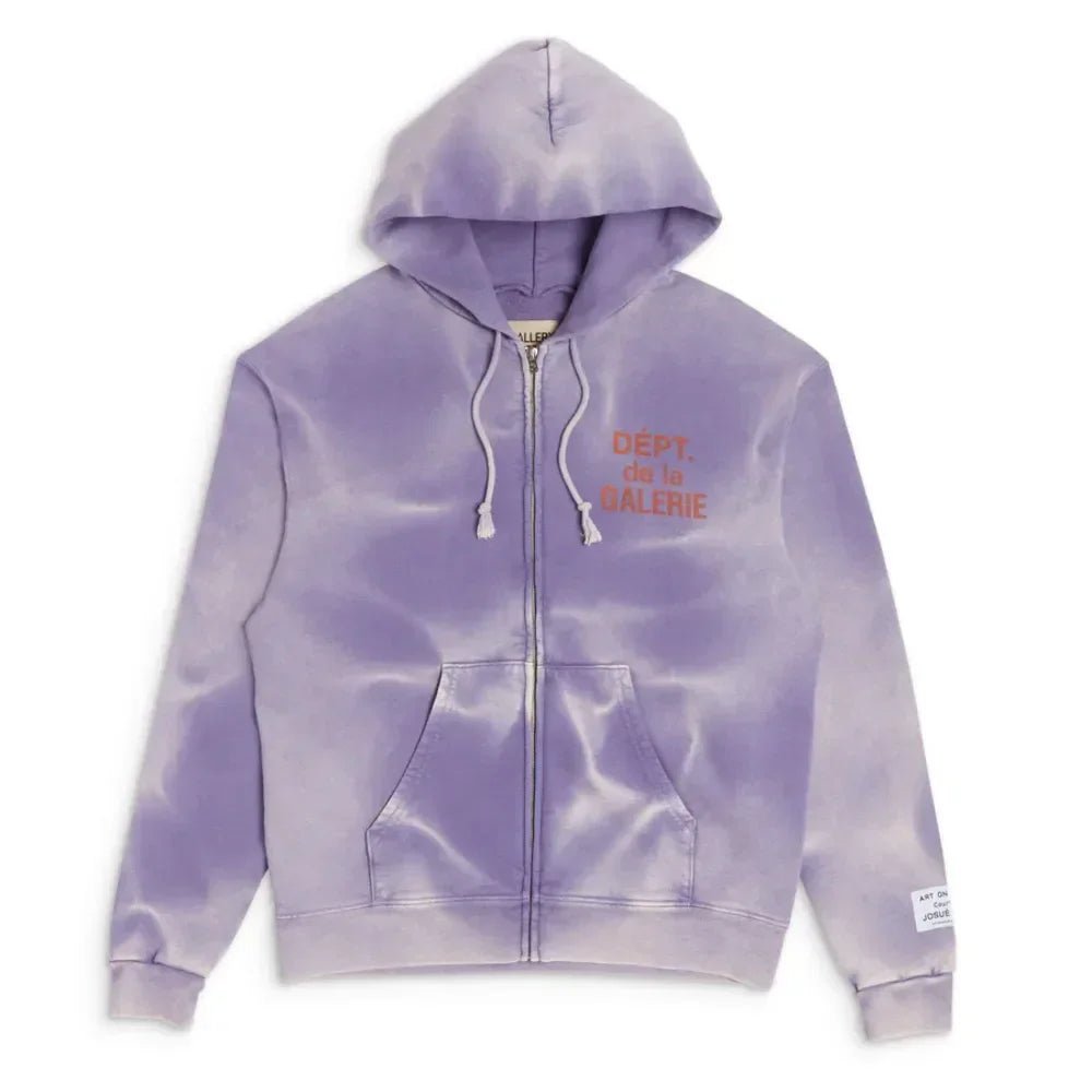 トップス GALLERY DEPT. FRENCH LOGO TIE DYE HOODIE Gallery Dept. French Zip Hoodie Purple – AFewVibe