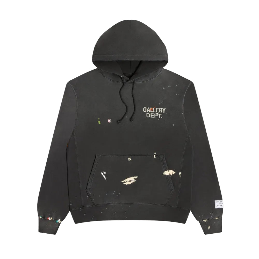 Gallery Dept. GD Paint Logo Hoodie Vintage Black - AFewVibe