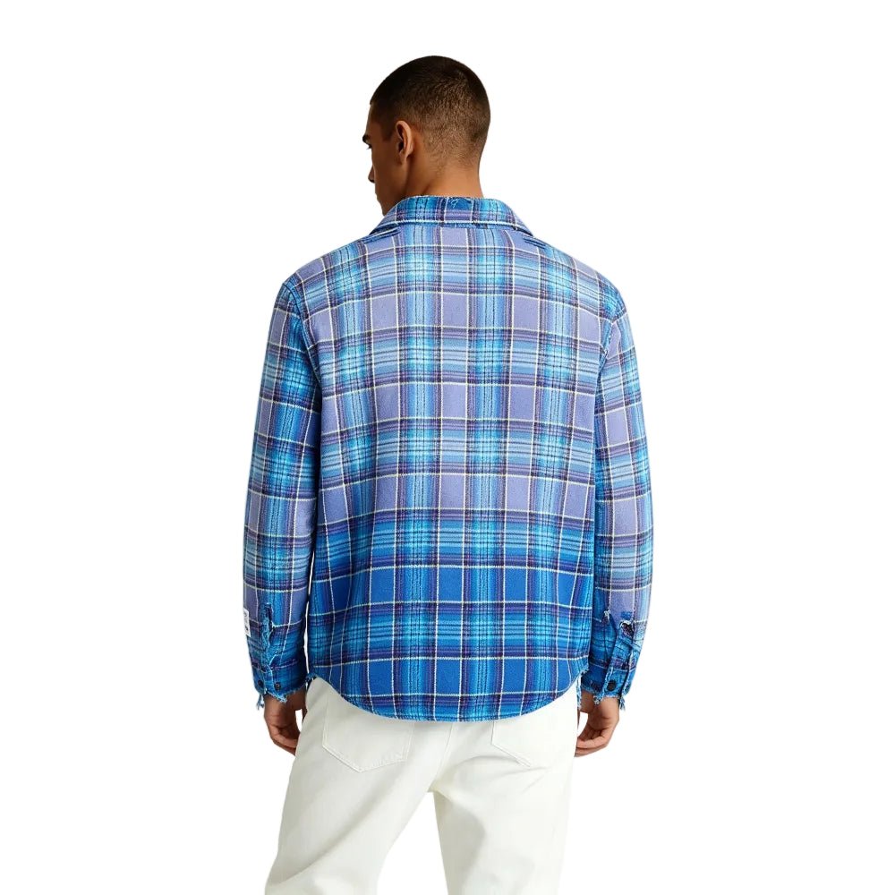 Gallery Dept. Marley Flannel Shirt Blue Multicolor - AFewVibe