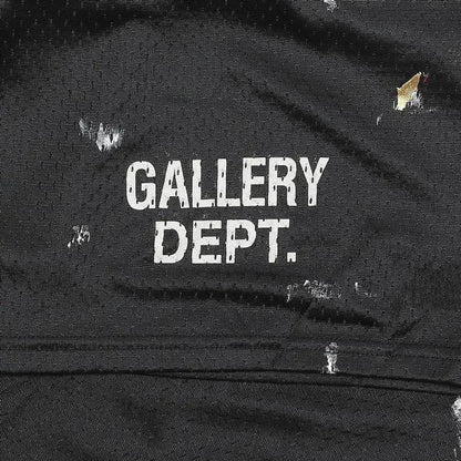 Gallery Dept. Studio Paint Logo Gym Shorts Black - Afewvibe