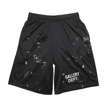 Gallery Dept. Studio Paint Logo Gym Shorts Black - Afewvibe