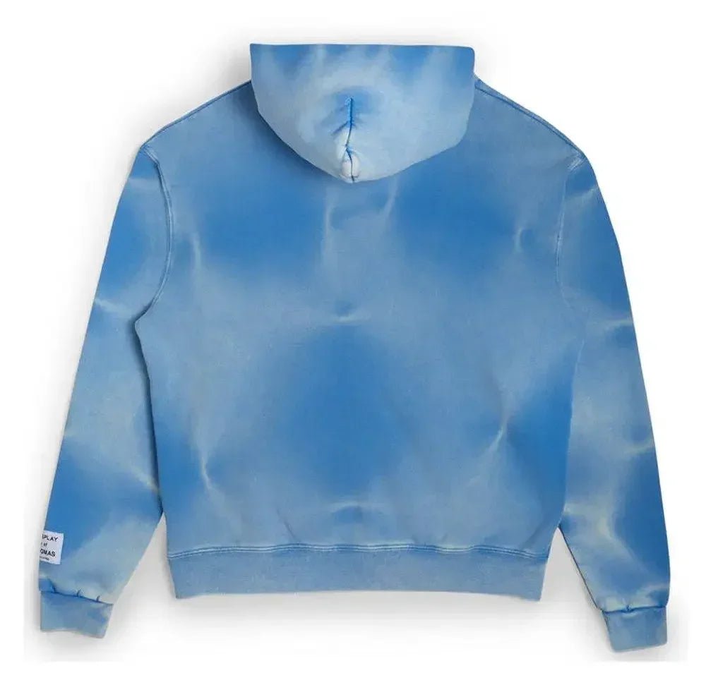 Gallery Dept. Sunfaded English Logo Zip Up Hoodie Blue - Afewvibe