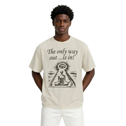 Gallery Dept. Work in Progress Only Way Out Tee Vintage White - AFewVibe