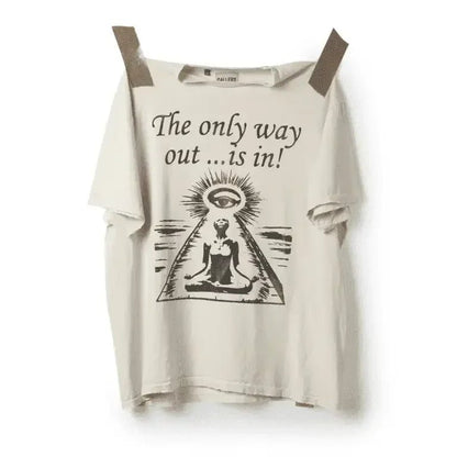 Gallery Dept. Work in Progress Only Way Out Tee Vintage White - Afewvibe