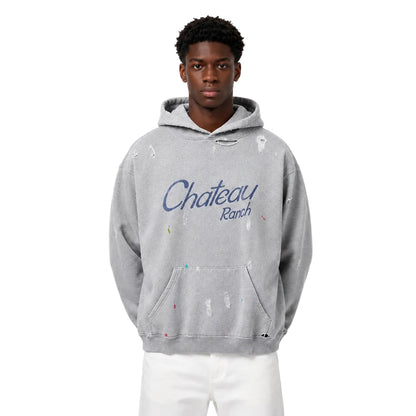 Gallery Dept.Distressed Chateau Ranch Hoodie Heather Grey - AFewVibe