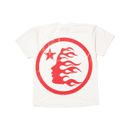 Hellstar Sport Logo Gel T-shirt White Red - AFewVibe
