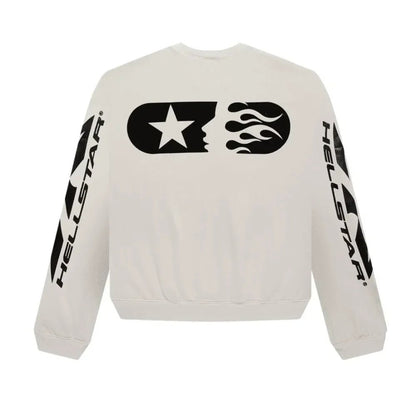 Hellstar Sports Crewneck White - Afewvibe
