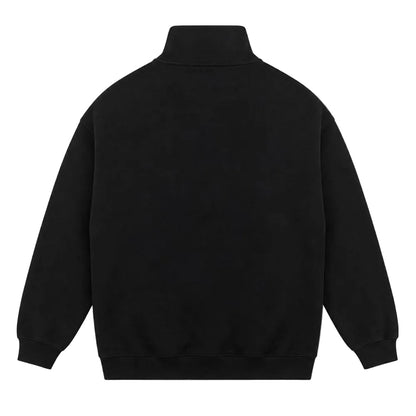 Kith Classic Logo Quater Zip Sweatshirt Black - AFewVibe