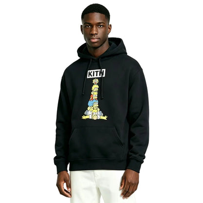 Kith For The Simpsons Family Stack Hoodie Black - Afewvibe