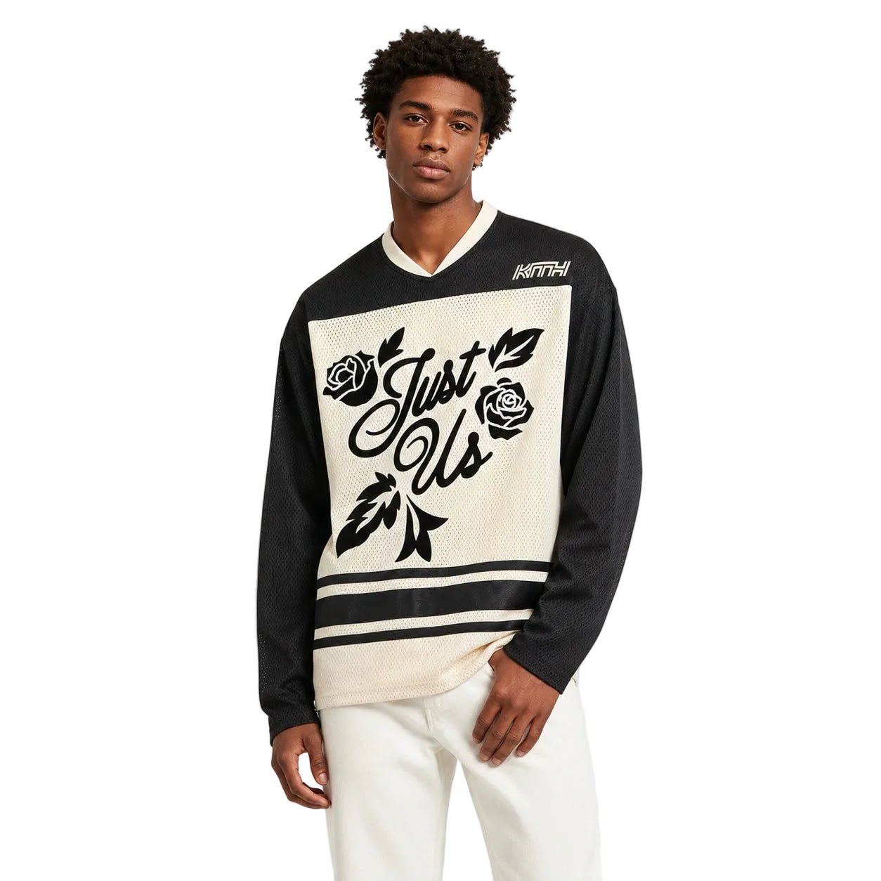 Kith Malik Long-Sleeve Mesh Jersey Sandrift - AFewVibe
