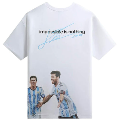 Kith x adidas Messi Football World Cup Graphic Tee White - AFewVibe