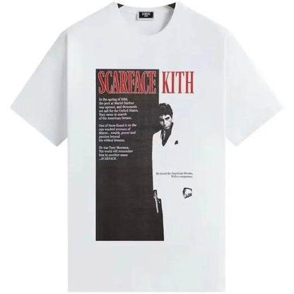 Kith x Scarface Film Poster Vintage Tee White - Afewvibe
