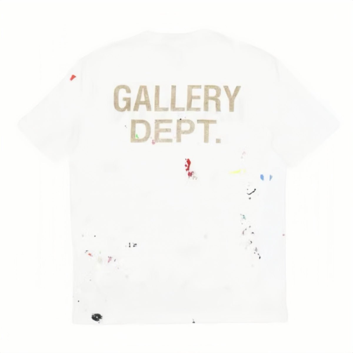 Lanvin x Gallery Dept. Logos Printed T-Shirt With Paint Marks White - AFewVibe