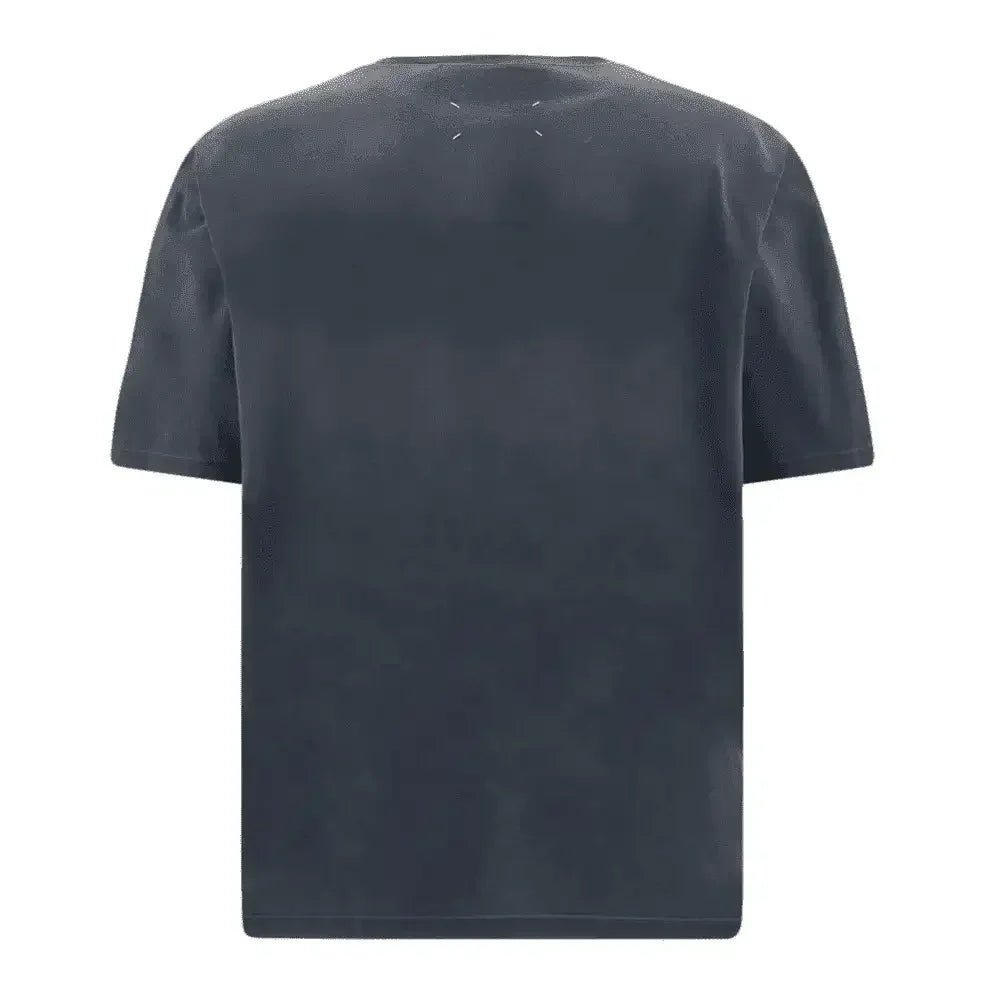 Maison Margiela Logo Heavy Jersey T-Shirt Blue - Afewvibe